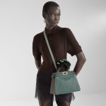 FENDI Peekaboo ISeeU Small Multicolor sage Selleria bag with 556 hand-sewn topstitches - Image 3